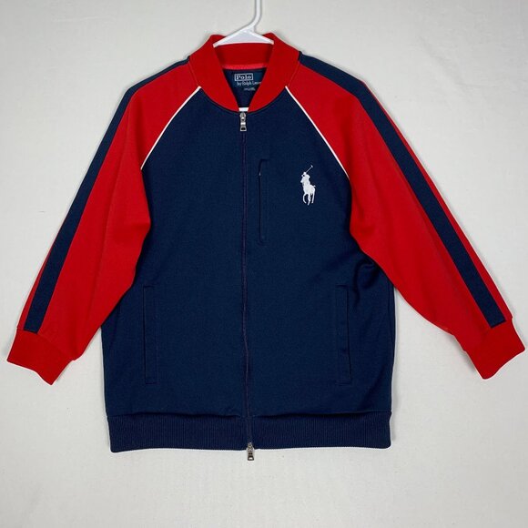 Polo Ralph Lauren Navy/Red Full-Zip Jacket Large - Picture 1 of 10